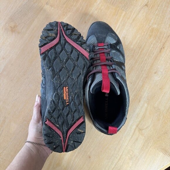 Merrell Women’s Hiking Q Form 2 Select Grip Lace Red Black Gray Sneaker Shoes 9 - Picture 6 of 8